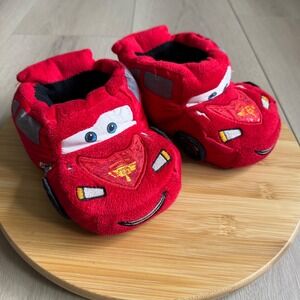 Disney Pixar Cars Lightning McQueen Plush Slippers Kids XL Child 11-12